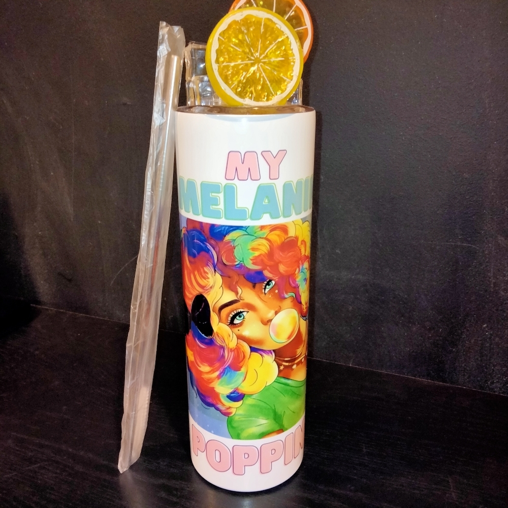 30 oz. Insulated Tumbler - Custom with Topper Metal Straw w/Brush Cleaner